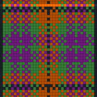 "Wonderfully Hideous" - Orange, Purple, Green and Black